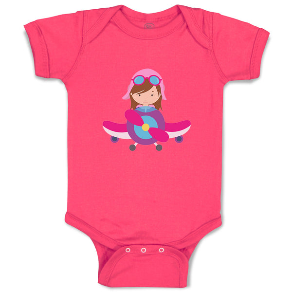 Baby Clothes Pilot Girl Airplane Professions Others Baby Bodysuits Cotton