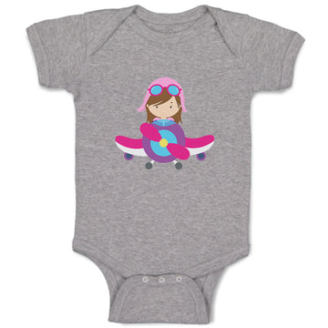 Baby Clothes Pilot Girl Airplane Professions Others Baby Bodysuits Cotton