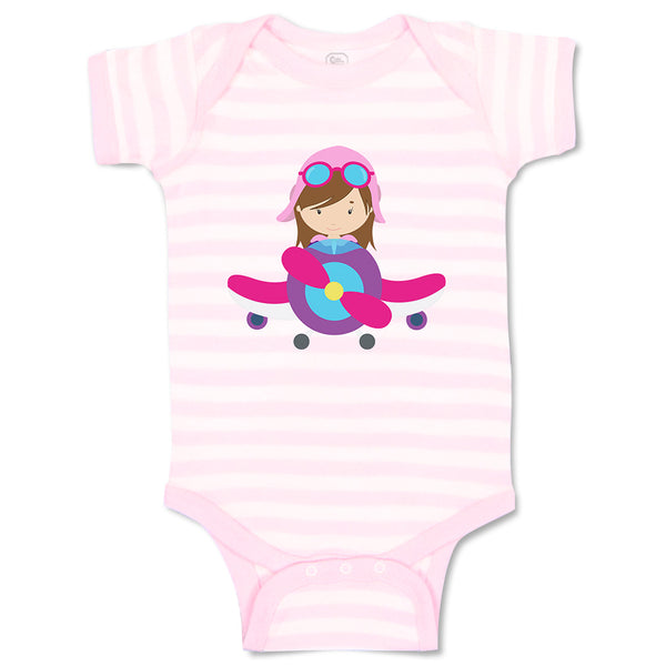 Baby Clothes Pilot Girl Airplane Professions Others Baby Bodysuits Cotton