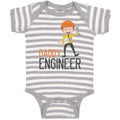 Baby Clothes Daddy Engineer Profession Boy with Helmet and Tools Baby Bodysuits