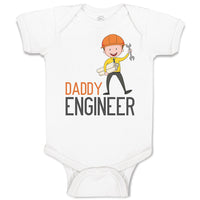 Baby Clothes Daddy Engineer Profession Boy with Helmet and Tools Baby Bodysuits