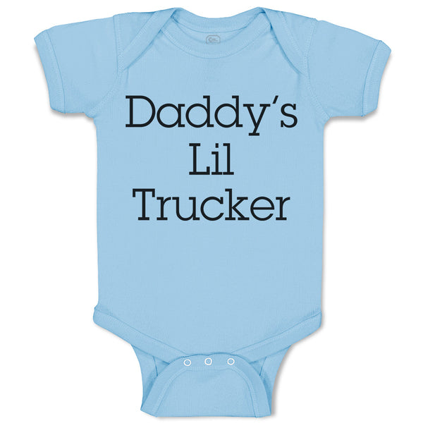 Baby Clothes Daddy's Lil Trucker Baby Bodysuits Boy & Girl Cotton