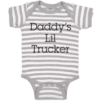 Baby Clothes Daddy's Lil Trucker Baby Bodysuits Boy & Girl Cotton