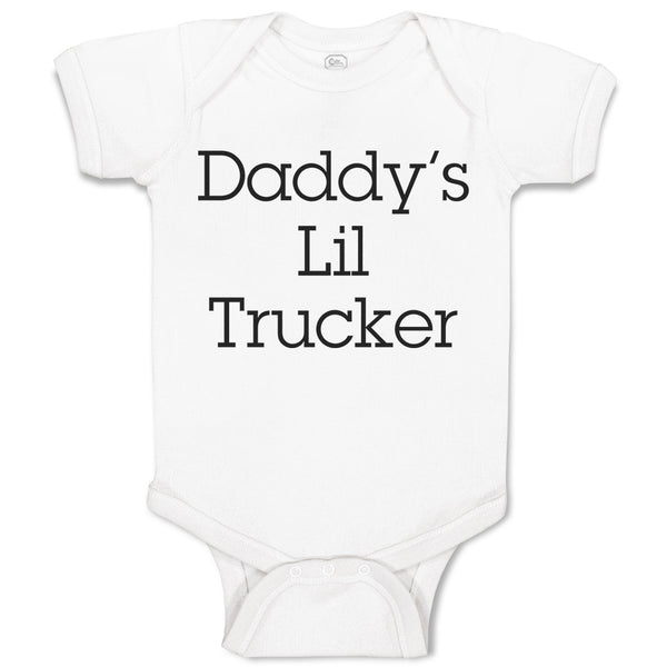 Baby Clothes Daddy's Lil Trucker Baby Bodysuits Boy & Girl Cotton