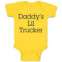 Baby Clothes Daddy's Lil Trucker Baby Bodysuits Boy & Girl Cotton