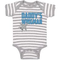 Baby Clothes Daddy's Wingman Airplane Baby Bodysuits Boy & Girl Cotton