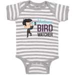 Baby Clothes Future Bird Watcher Boy with Binoculars Baby Bodysuits Cotton