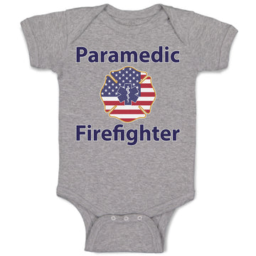 Baby Clothes Paramedic Firefighter Profession Country Flag Baby Bodysuits Cotton