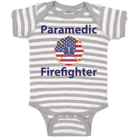 Baby Clothes Paramedic Firefighter Profession Country Flag Baby Bodysuits Cotton