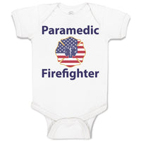 Baby Clothes Paramedic Firefighter Profession Country Flag Baby Bodysuits Cotton