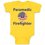 Baby Clothes Paramedic Firefighter Profession Country Flag Baby Bodysuits Cotton