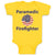 Baby Clothes Paramedic Firefighter Profession Country Flag Baby Bodysuits Cotton
