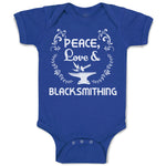 Baby Clothes Peace Love & Black Smithing Baby Bodysuits Boy & Girl Cotton