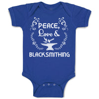 Baby Clothes Peace Love & Black Smithing Baby Bodysuits Boy & Girl Cotton