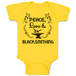 Baby Clothes Peace Love & Black Smithing Baby Bodysuits Boy & Girl Cotton