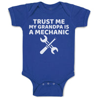 Baby Clothes Trust Me My Grandpa Is A Mechanic with Tools Baby Bodysuits Cotton