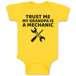 Baby Clothes Trust Me My Grandpa Is A Mechanic with Tools Baby Bodysuits Cotton