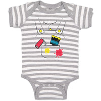 Baby Clothes Painter Costume Brush and Roller Baby Bodysuits Boy & Girl Cotton