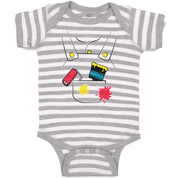 Baby Clothes Painter Costume Brush and Roller Baby Bodysuits Boy & Girl Cotton