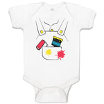Baby Clothes Painter Costume Brush and Roller Baby Bodysuits Boy & Girl Cotton