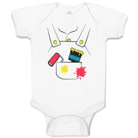 Baby Clothes Painter Costume Brush and Roller Baby Bodysuits Boy & Girl Cotton