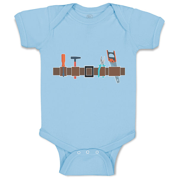 Baby Clothes Carpenterer Costume Tool Belt Baby Bodysuits Boy & Girl Cotton