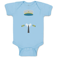 Baby Clothes Pilot Costume Hat and Insignias Baby Bodysuits Boy & Girl Cotton