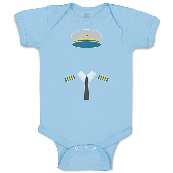 Baby Clothes Pilot Costume Hat and Insignias Baby Bodysuits Boy & Girl Cotton