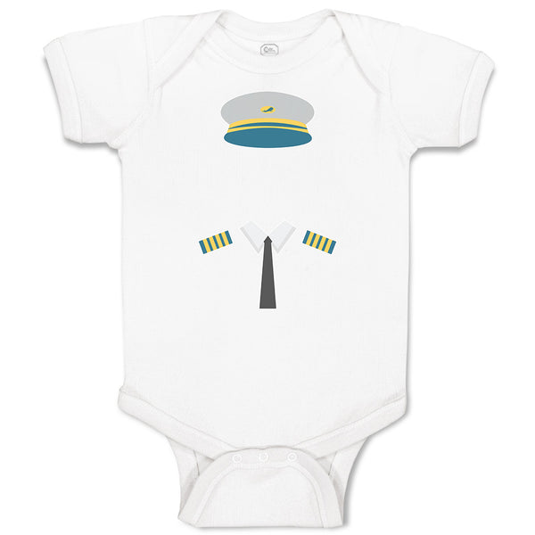 Baby Clothes Pilot Costume Hat and Insignias Baby Bodysuits Boy & Girl Cotton