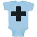 Baby Clothes Emergency First Aid Black Cross Baby Bodysuits Boy & Girl Cotton