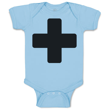 Baby Clothes Emergency First Aid Black Cross Baby Bodysuits Boy & Girl Cotton