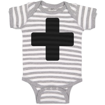 Baby Clothes Emergency First Aid Black Cross Baby Bodysuits Boy & Girl Cotton