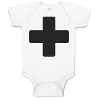 Baby Clothes Emergency First Aid Black Cross Baby Bodysuits Boy & Girl Cotton