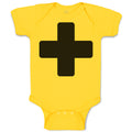 Baby Clothes Emergency First Aid Black Cross Baby Bodysuits Boy & Girl Cotton