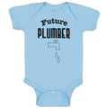 Baby Clothes Future Plumber Profession Tap Water Drop Baby Bodysuits Cotton