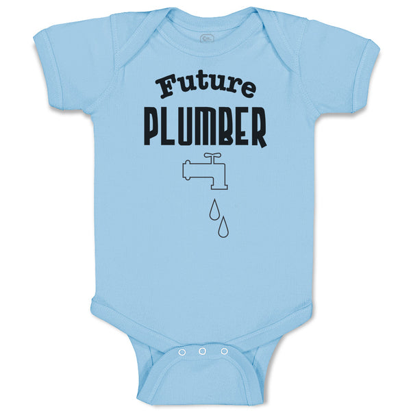 Baby Clothes Future Plumber Profession Tap Water Drop Baby Bodysuits Cotton