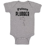 Baby Clothes Future Plumber Profession Tap Water Drop Baby Bodysuits Cotton