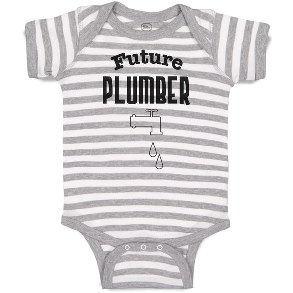 Baby Clothes Future Plumber Profession Tap Water Drop Baby Bodysuits Cotton