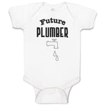 Baby Clothes Future Plumber Profession Tap Water Drop Baby Bodysuits Cotton