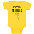 Baby Clothes Future Plumber Profession Tap Water Drop Baby Bodysuits Cotton