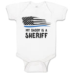 Baby Clothes My Daddy Is A Sheriff Country Police Flag Baby Bodysuits Cotton
