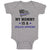 Baby Clothes My Mommy Is A Police Officer Flag and Star Baby Bodysuits Cotton