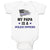 Baby Clothes My Papa Is A Police Officer Country Flag and Star Baby Bodysuits