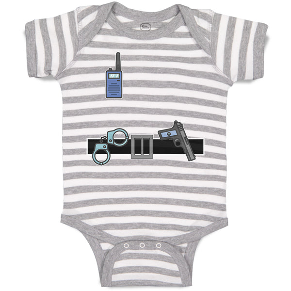 Baby Clothes Security Officer Costume Walkie Talkie Gun Baby Bodysuits Cotton