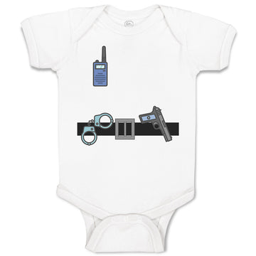 Baby Clothes Security Officer Costume Walkie Talkie Gun Baby Bodysuits Cotton