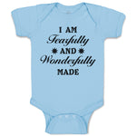 Baby Clothes I Am Fearfully and Wonderfully Made Christian Bible Words Cotton