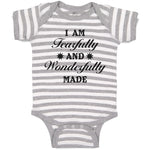 Baby Clothes I Am Fearfully and Wonderfully Made Christian Bible Words Cotton