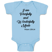 Baby Clothes I Am Fearfully and Wonderfully Made Pslam 139:14 Baby Bodysuits