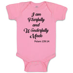 Baby Clothes I Am Fearfully and Wonderfully Made Pslam 139:14 Baby Bodysuits