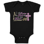 Baby Clothes I Will Praise The Lord with My Whole Heart Religious Cross Cotton